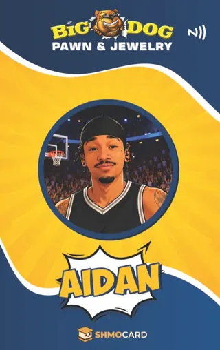 Badge we made for Big Dog Pawn, a Pawn Leads client: Aidan