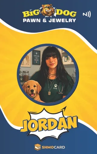 Badge we made for Big Dog Pawn, a Pawn Leads client: Jordan