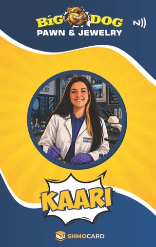 Big Dog Pawn badge for Kaari. A Pawn Leads client.