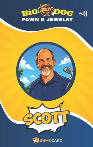 Big Dog Pawn badge for Scott. A Pawn Leads client.