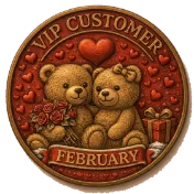 February VIP badge